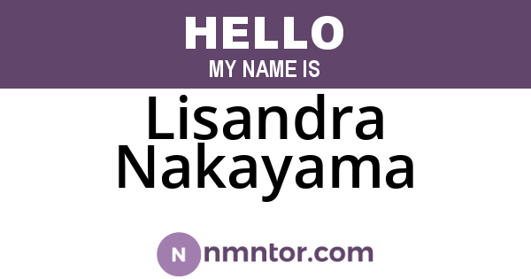 Lisandra Nakayama