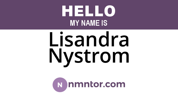Lisandra Nystrom