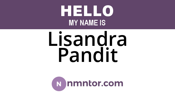 Lisandra Pandit