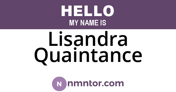 Lisandra Quaintance