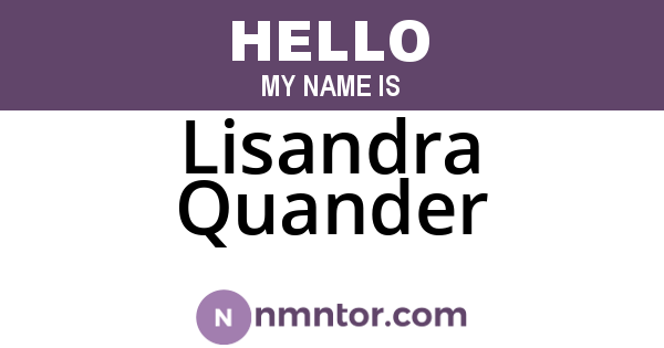Lisandra Quander