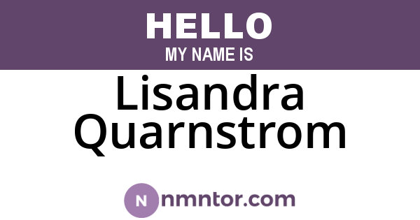 Lisandra Quarnstrom