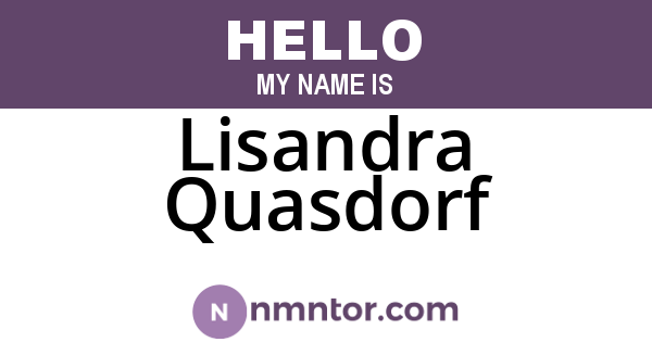 Lisandra Quasdorf