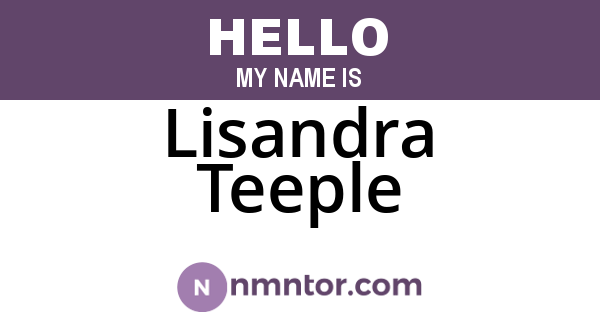 Lisandra Teeple