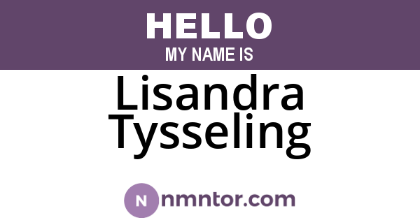 Lisandra Tysseling