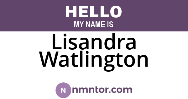 Lisandra Watlington
