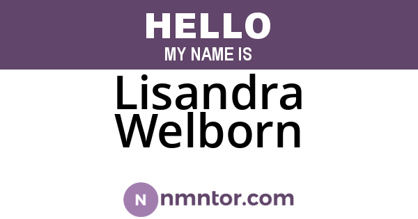 Lisandra Welborn
