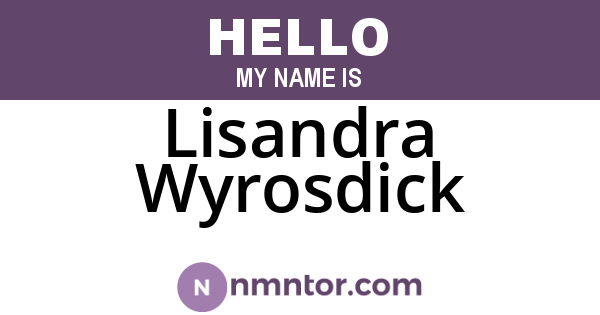 Lisandra Wyrosdick