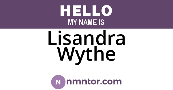 Lisandra Wythe