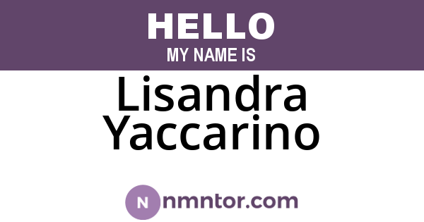 Lisandra Yaccarino