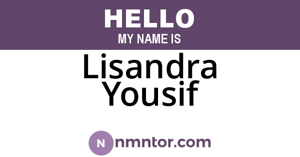 Lisandra Yousif