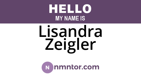 Lisandra Zeigler