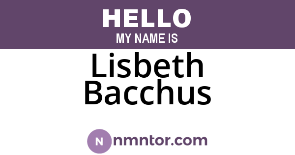 Lisbeth Bacchus