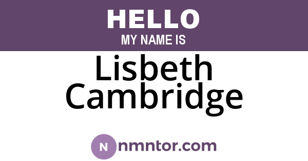 Lisbeth Cambridge