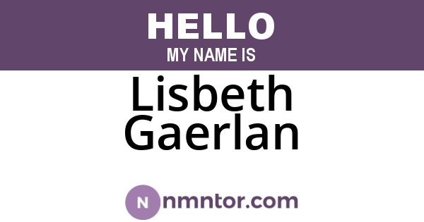 Lisbeth Gaerlan