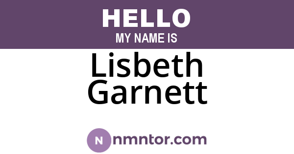 Lisbeth Garnett