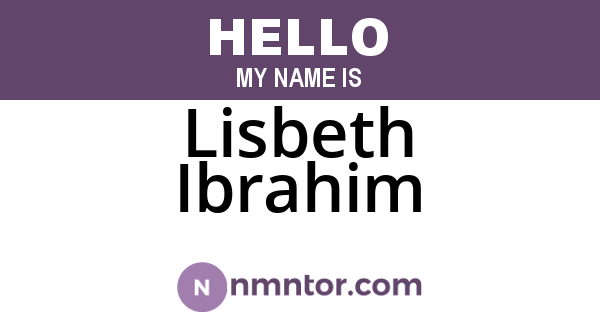 Lisbeth Ibrahim