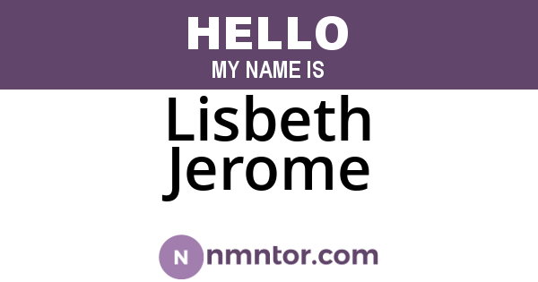 Lisbeth Jerome