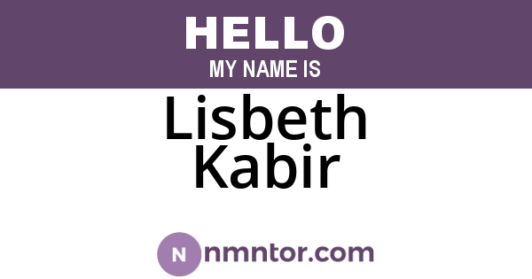 Lisbeth Kabir