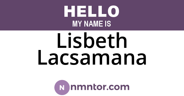 Lisbeth Lacsamana