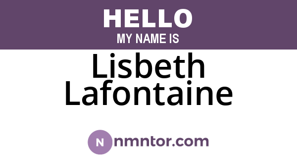 Lisbeth Lafontaine