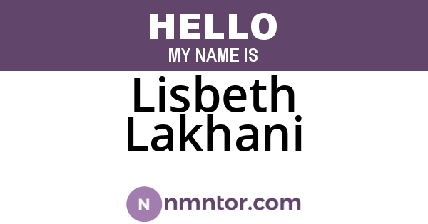 Lisbeth Lakhani