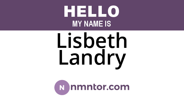 Lisbeth Landry
