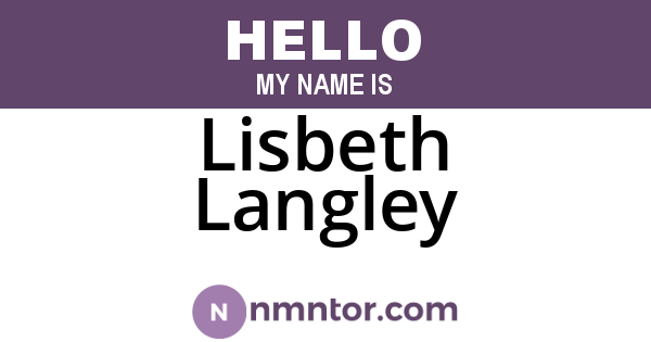 Lisbeth Langley