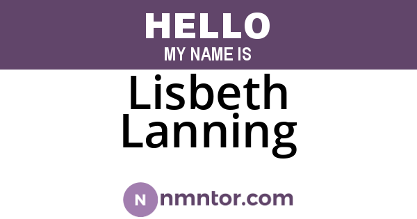 Lisbeth Lanning
