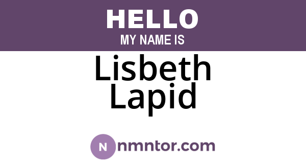 Lisbeth Lapid
