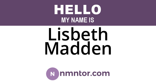 Lisbeth Madden