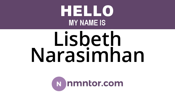 Lisbeth Narasimhan