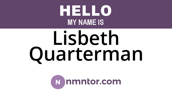 Lisbeth Quarterman