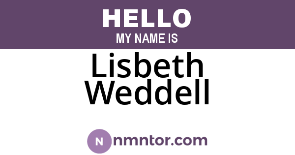 Lisbeth Weddell