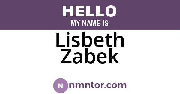 Lisbeth Zabek