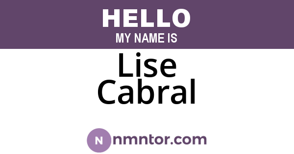 Lise Cabral