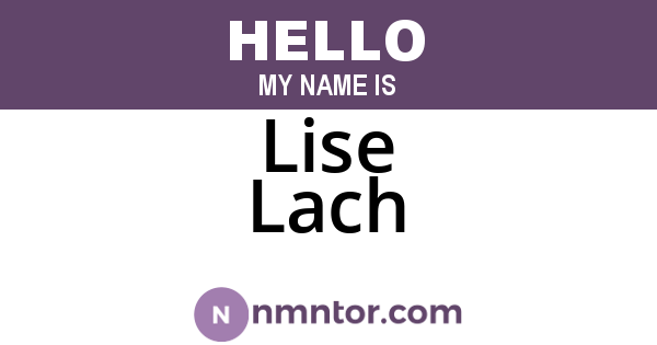 Lise Lach