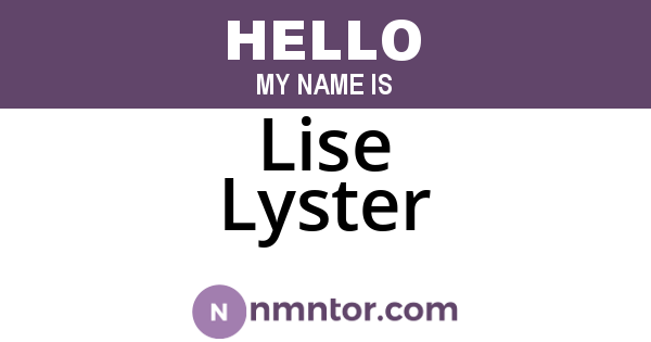 Lise Lyster