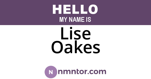 Lise Oakes