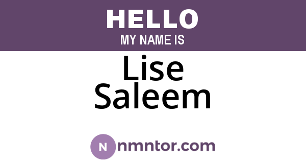 Lise Saleem