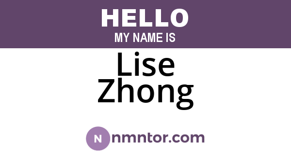 Lise Zhong