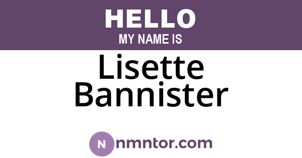 Lisette Bannister