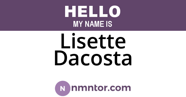 Lisette Dacosta