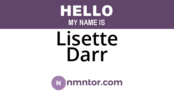 Lisette Darr