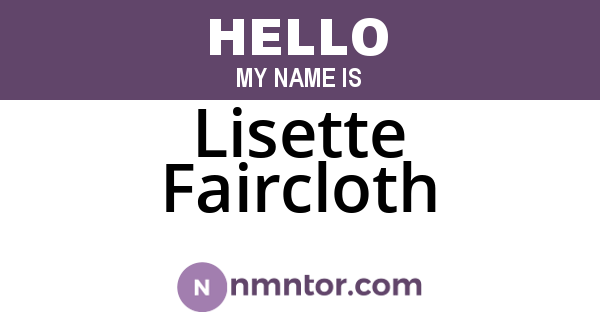 Lisette Faircloth