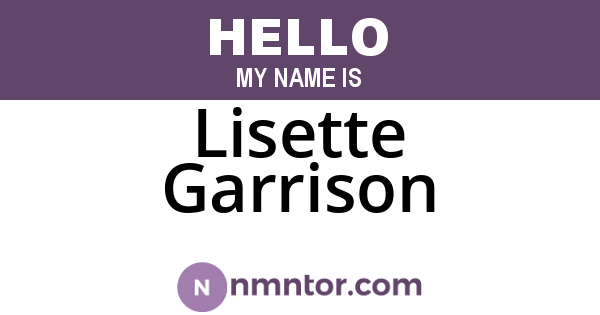 Lisette Garrison