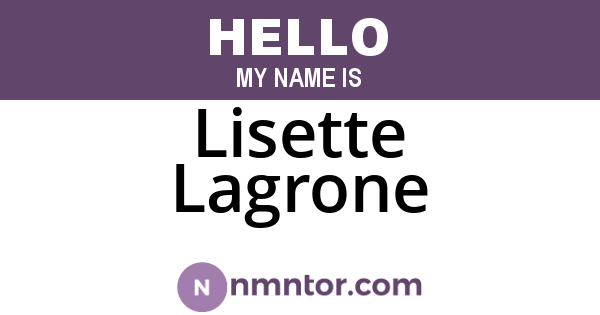 Lisette Lagrone