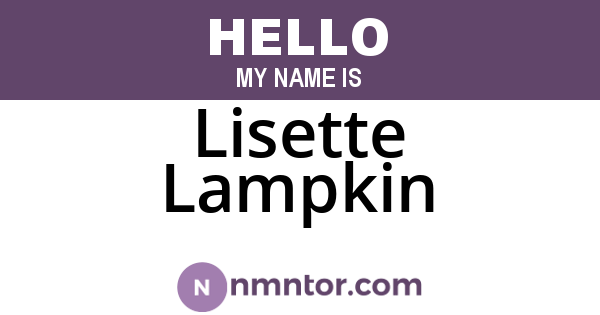 Lisette Lampkin