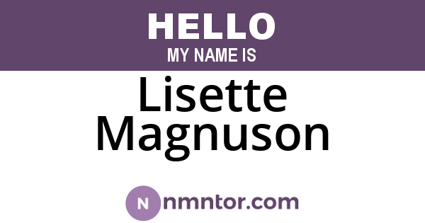 Lisette Magnuson