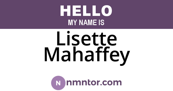 Lisette Mahaffey